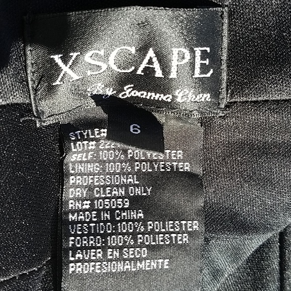 XSCAPE Gold and Black Dress Size 6 - Picture 7 of 8